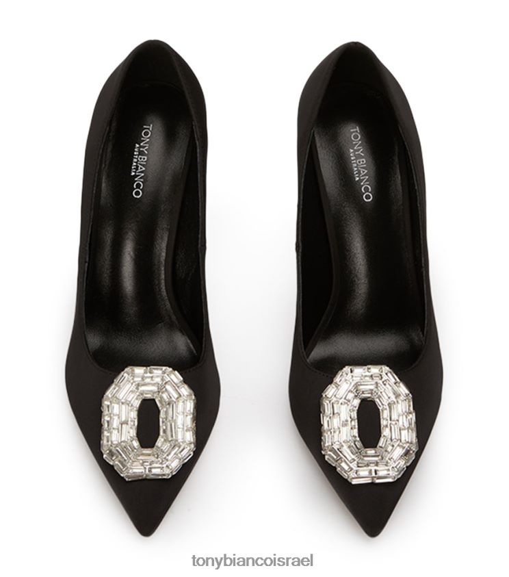 נעלי עקב | נשים סאטן שחור Tony Bianco עקבי אליסון 8BNR8T298